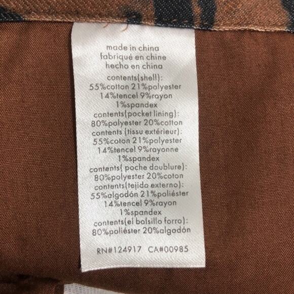 WeWoreWhat Tiger Stripe Piped Stiletto Slit The Icon Jeans 27 - Picture 10 of 11